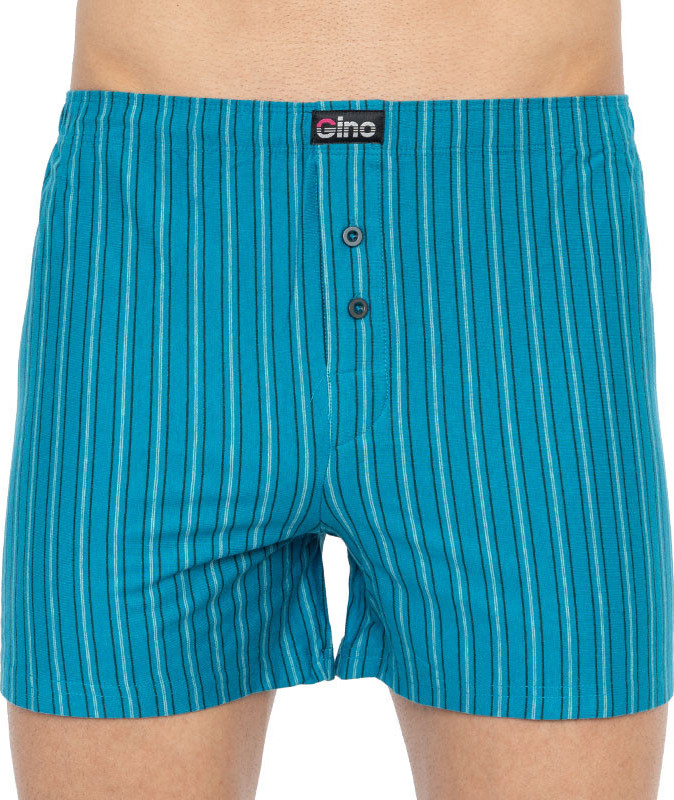 Bez obalu - Pánské trenky Gino tyrkysové (75147) L Možnost vrácení zboží do 120 dnů!