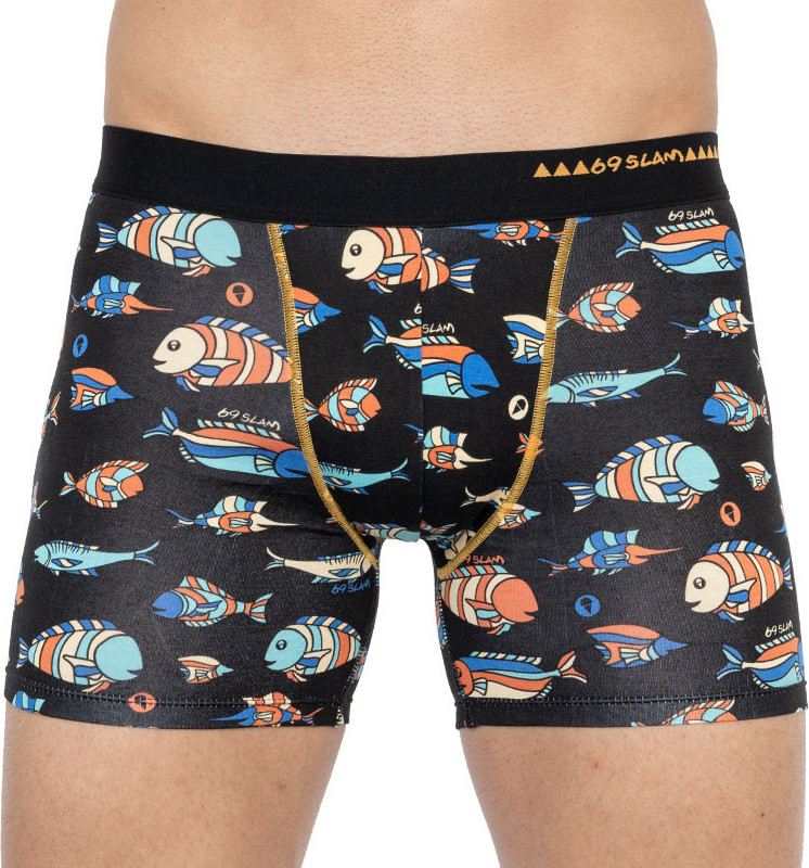 Pánské boxerky 69SLAM fit bamboo funk fish S Možnost vrácení zboží do 120 dnů!