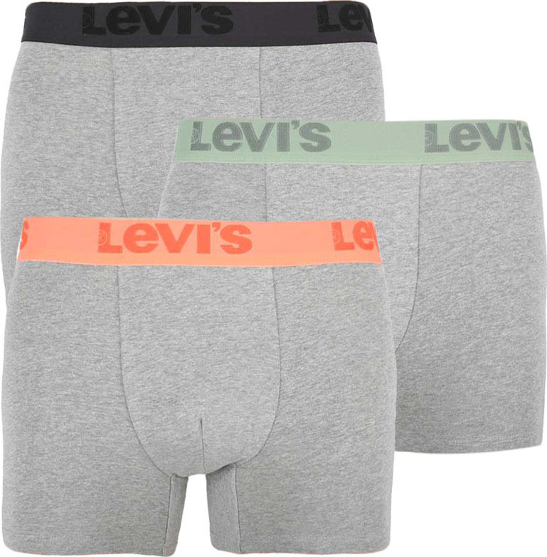 3PACK pánské boxerky Levis šedé (905045001 012) XL Možnost vrácení zboží do 120 dnů!