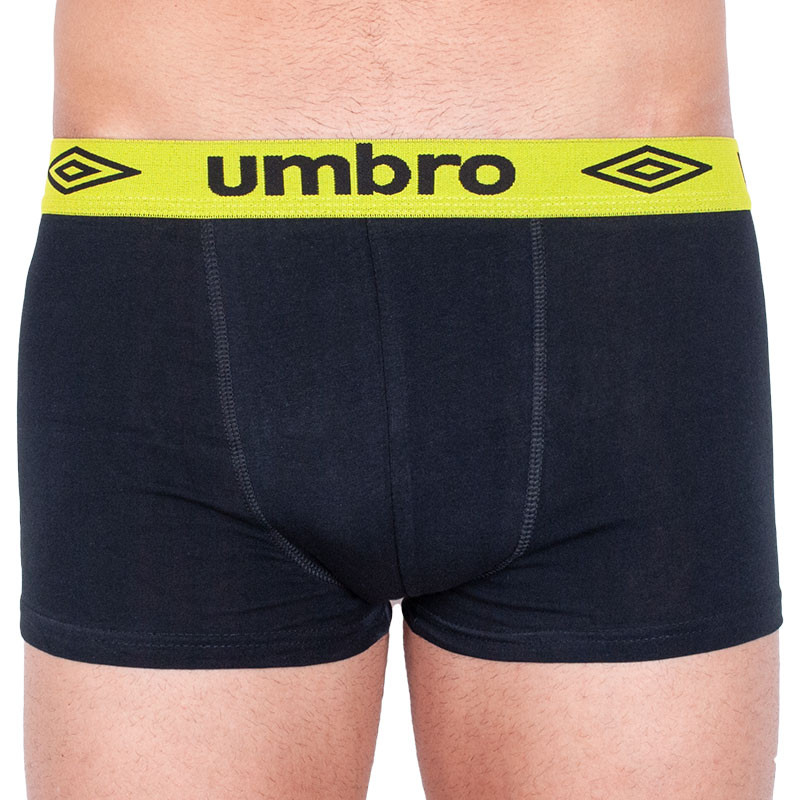 Pánské boxerky Umbro short černé se zelenou gumou S Možnost vrácení zboží do 120 dnů!