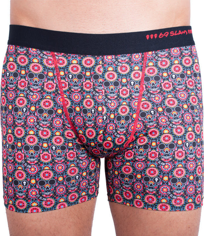 Bez obalu - Pánské boxerky 69SLAM fit flower skull L Možnost vrácení zboží do 120 dnů!