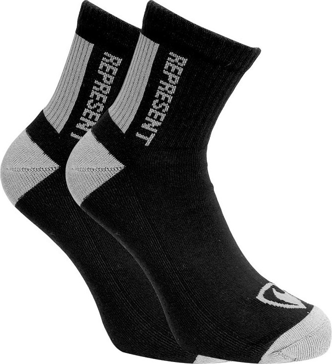 Ponožky Represent simply logo black S Možnost vrácení zboží do 120 dnů!