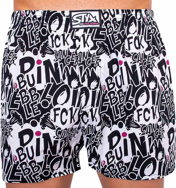 Pánské trenky Styx art klasická guma Pink Bubble (A1059) L Možnost vrácení zboží do 120 dnů!