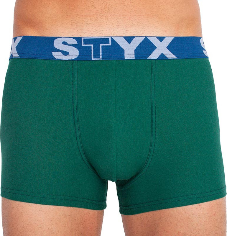 Pánské boxerky Styx sportovní guma tmavě zelené (G1066) L Možnost vrácení zboží do 120 dnů!