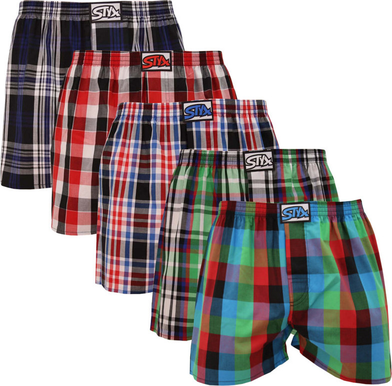 5PACK pánské trenky Styx klasická guma nadrozměr vícebarevné (E83136373840) 4XL Možnost vrácení zboží do 120 dnů!