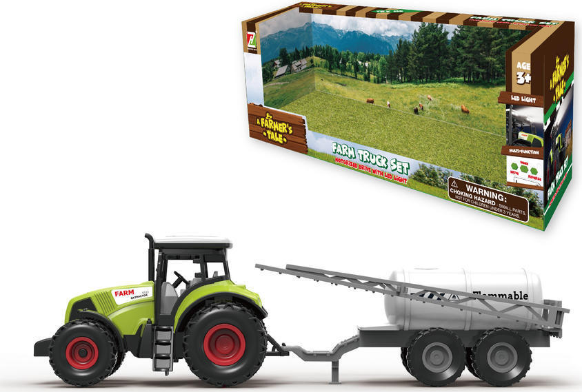 Traktor s přívěsem na postřik 31 cm