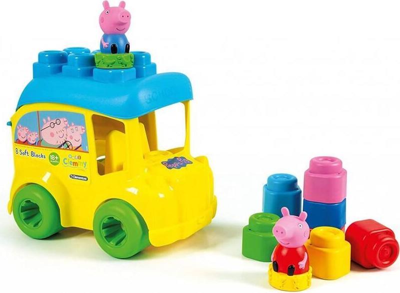 Clemmy baby Peppa Pig - školní autobus