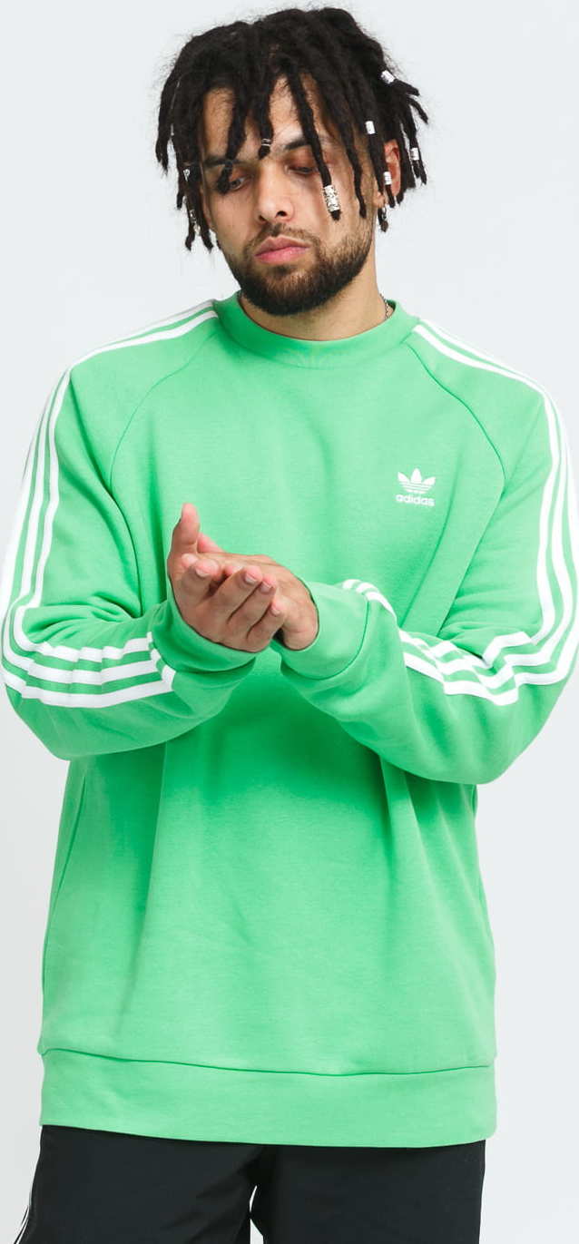 adidas Originals 3-Stripes Crew zelená XL