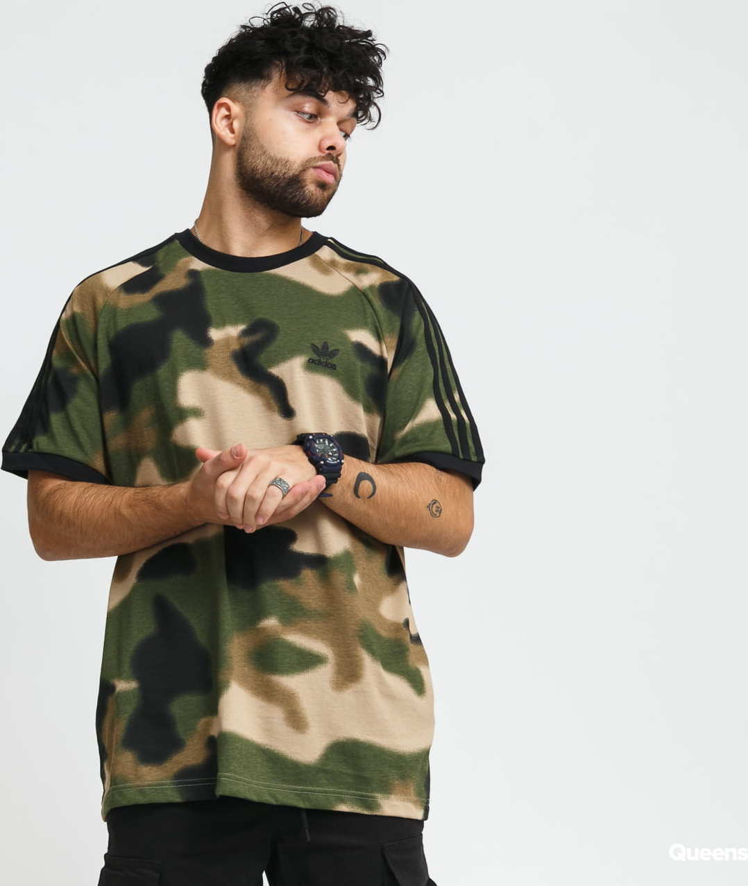 adidas Originals Camo AOP Cali Tee camo zelené / béžové / černé L