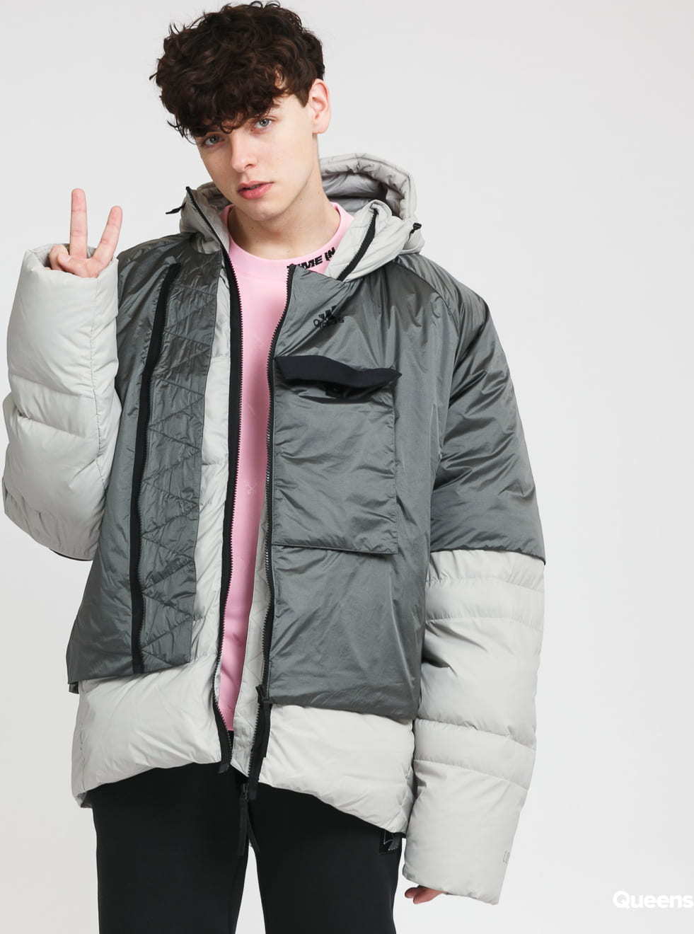 adidas Performance Down Jacket Cold.RDY tmavě šedá / světle šedá XL