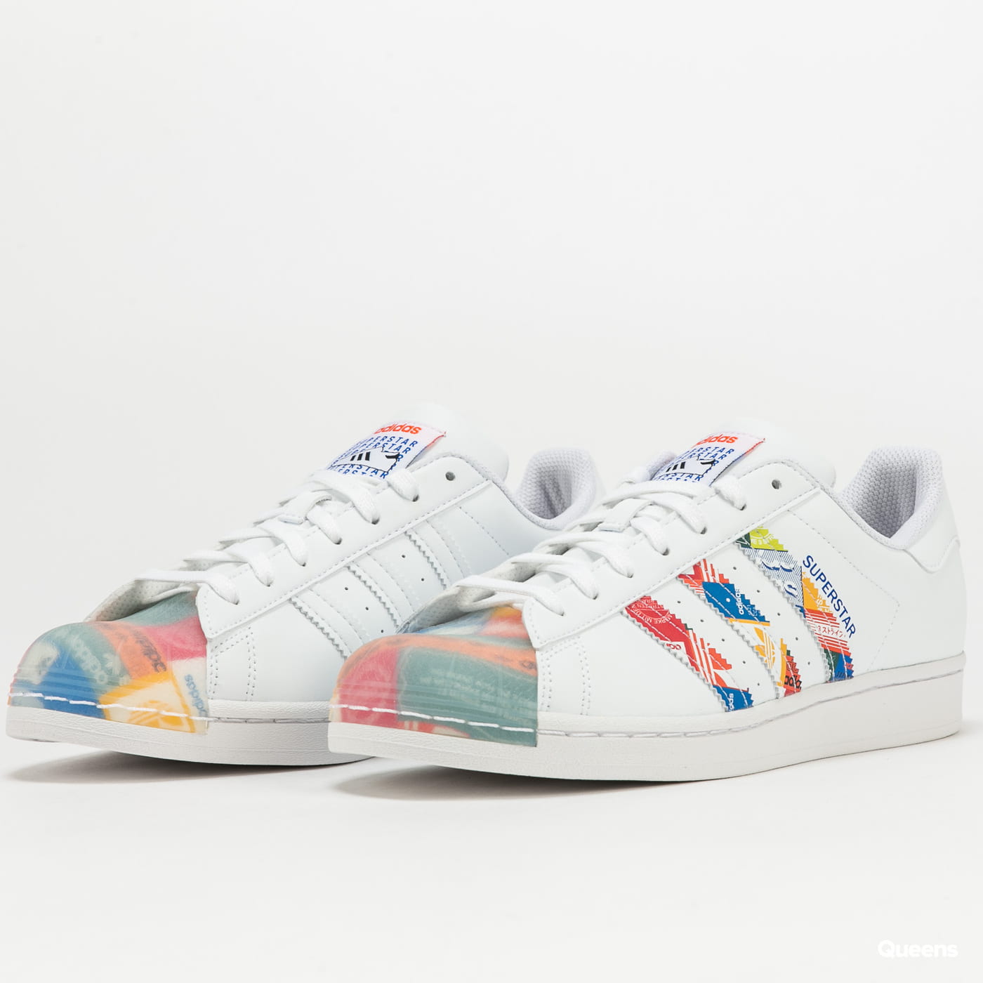 adidas Originals Superstar ftwwht / blue / orange EUR 46