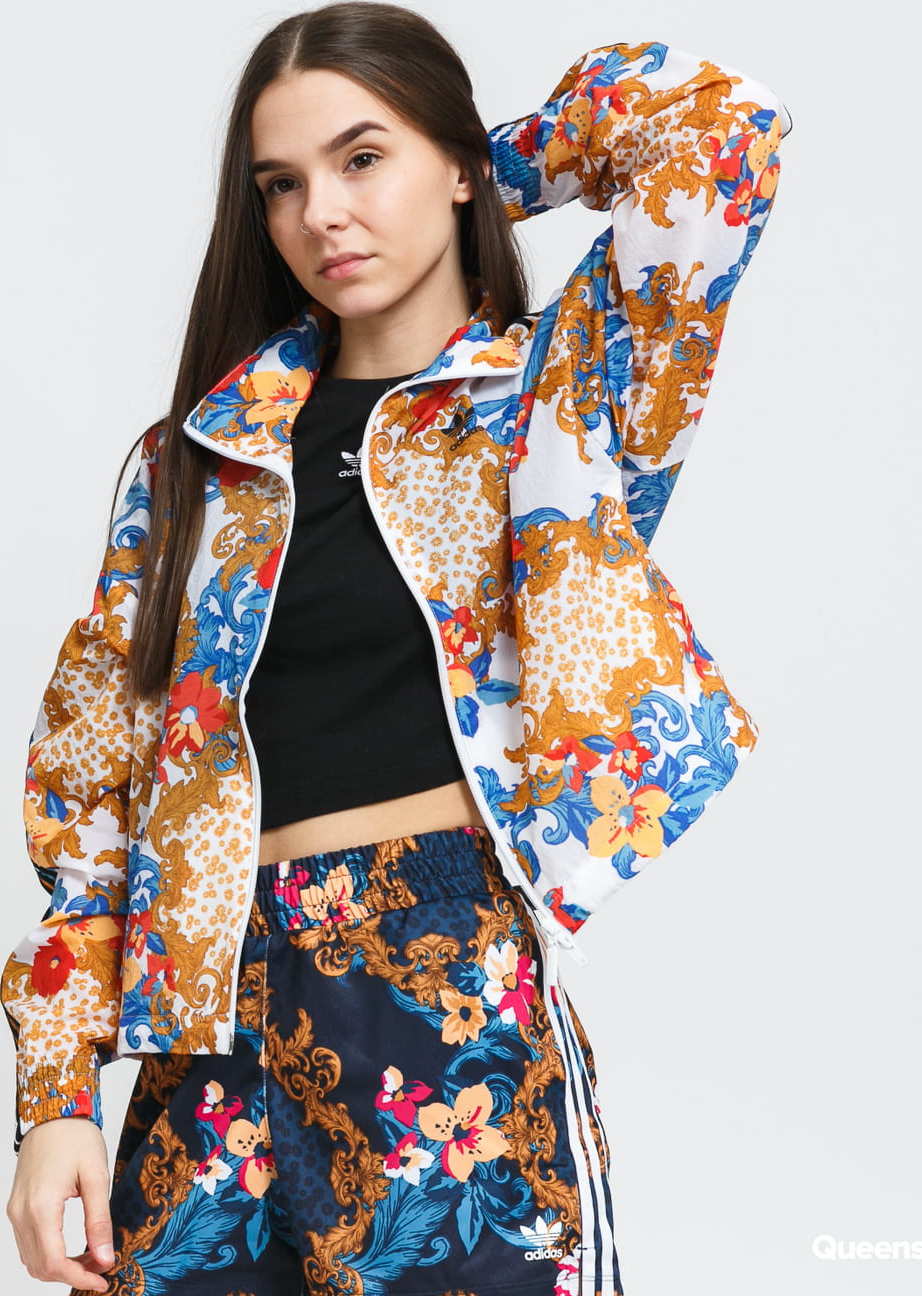 adidas Originals Track Top bílá / tmavě oranžová / modrá / červená L