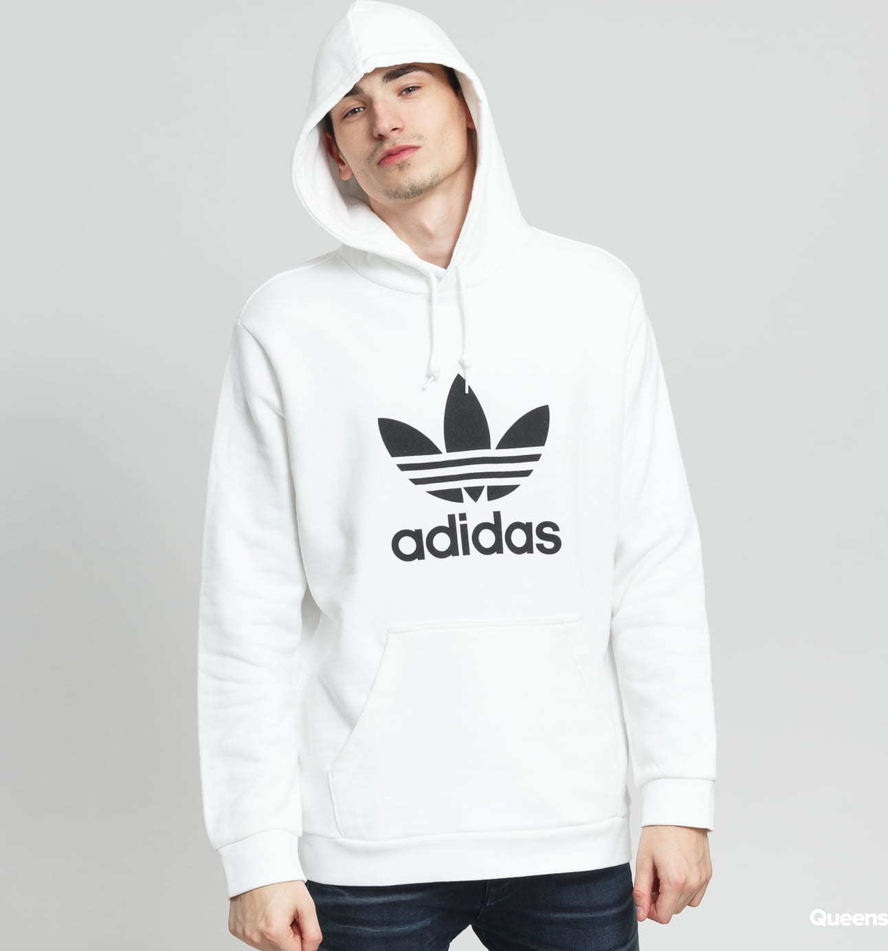 adidas Originals Trefoil Hoodie bílá XXL