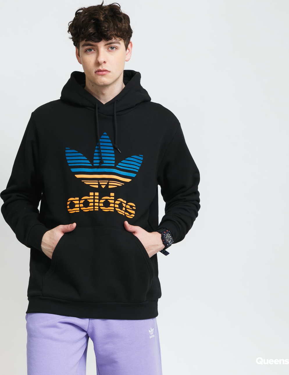 adidas Originals Trefoil Ombre Hoodie černá XXL