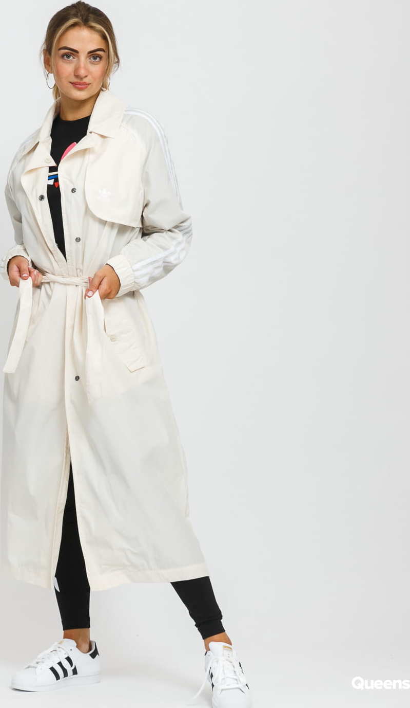 adidas Originals Trench Coat krémová L
