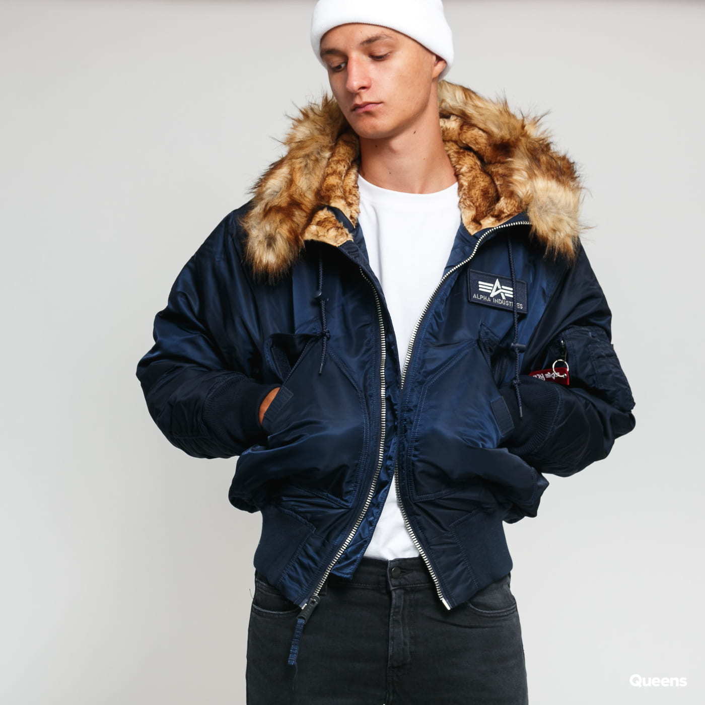 Alpha Industries 45P Hooded Custom navy 3XL