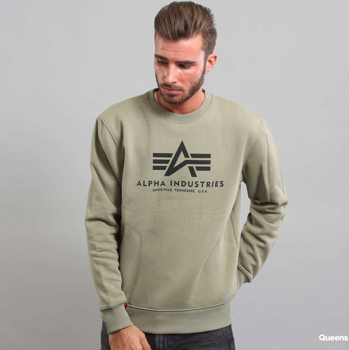 Alpha Industries Basic Sweater olivová XL