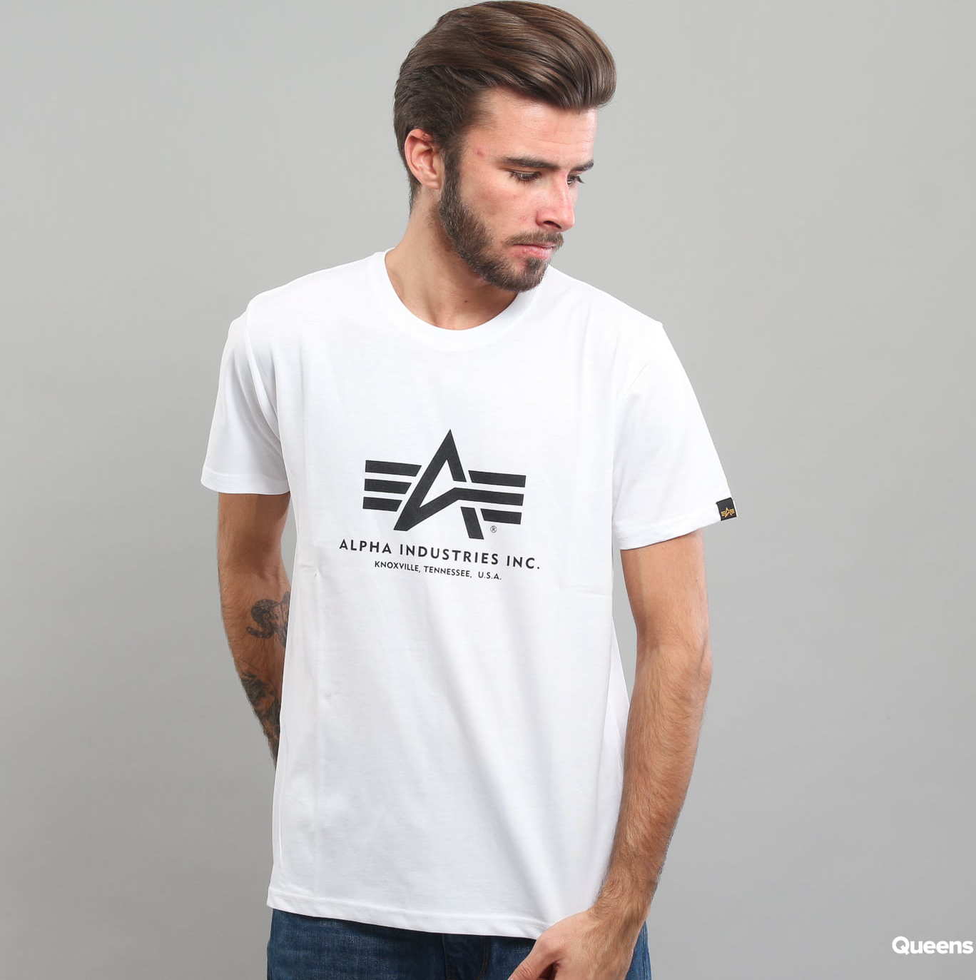 Alpha Industries Basic Tee bílé XXL