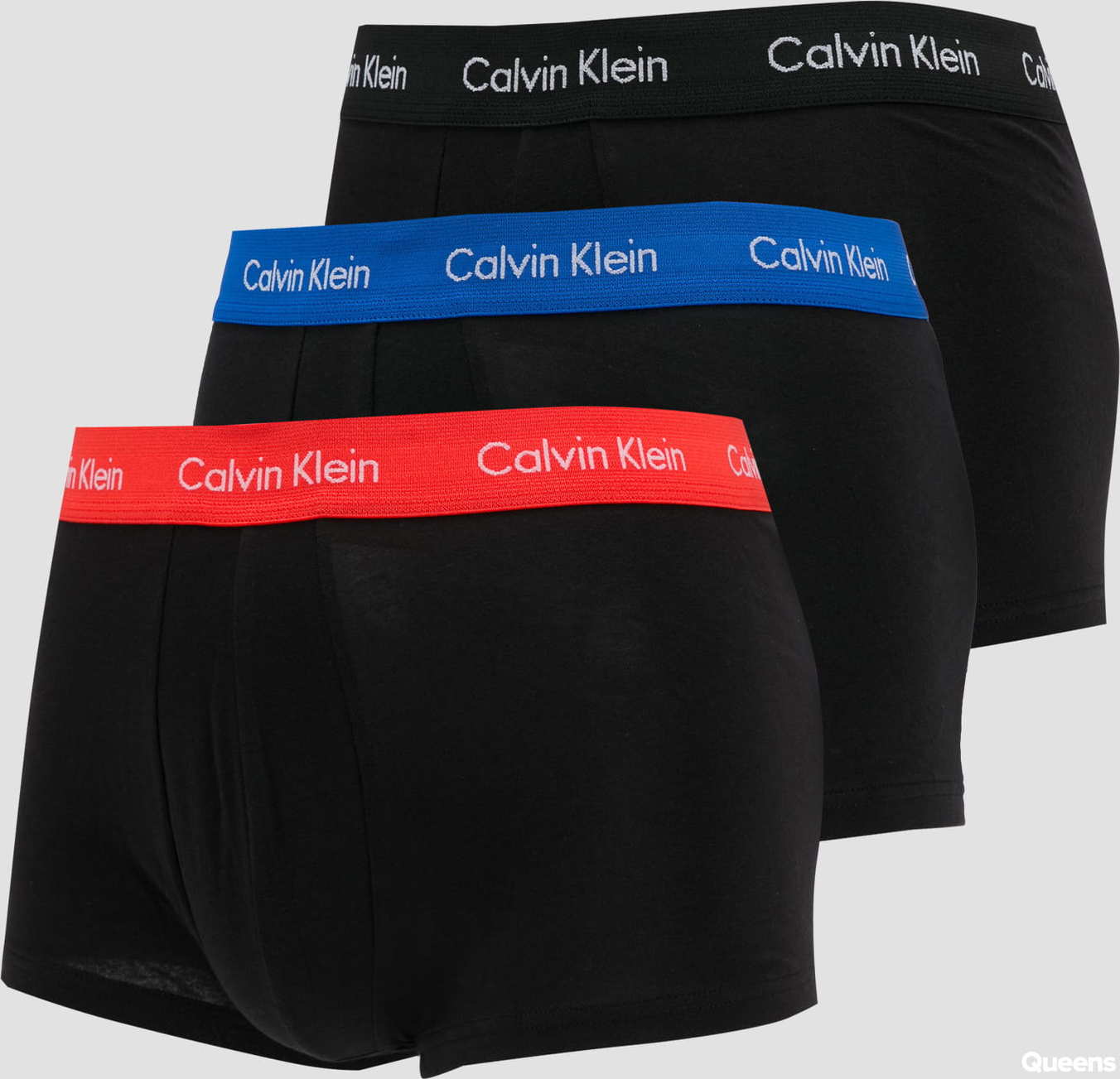 Calvin Klein 3 Pack Low Rise Trunks černé / modré / růžové XL