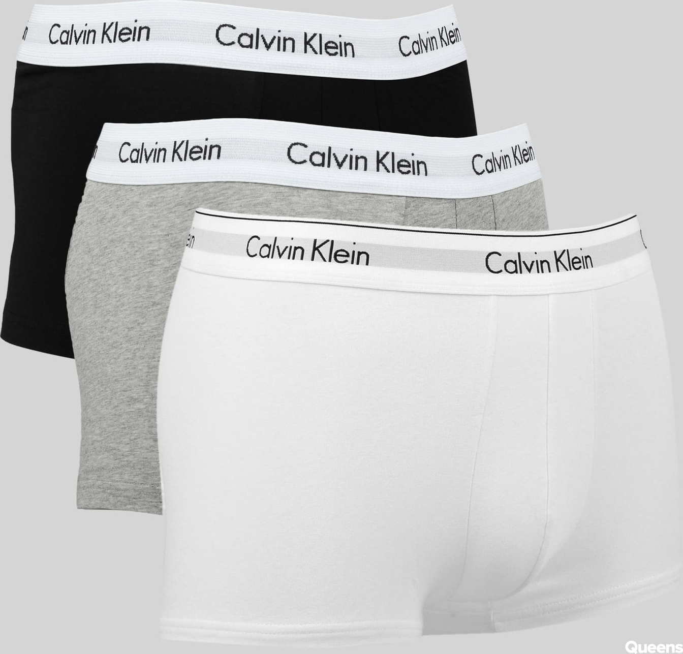 Calvin Klein 3 Pack Low Rise Trunks C/O bílé / šedé / černé XL