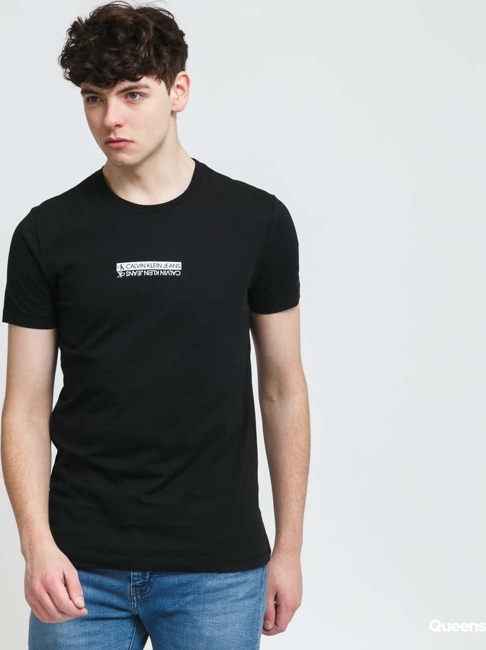 CALVIN KLEIN JEANS M Mirror Logo Tee černé XXL