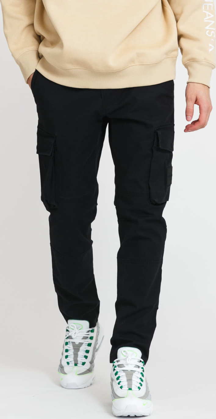 CALVIN KLEIN JEANS M Skinny Washed Peached Cargo Pants černé 36/34
