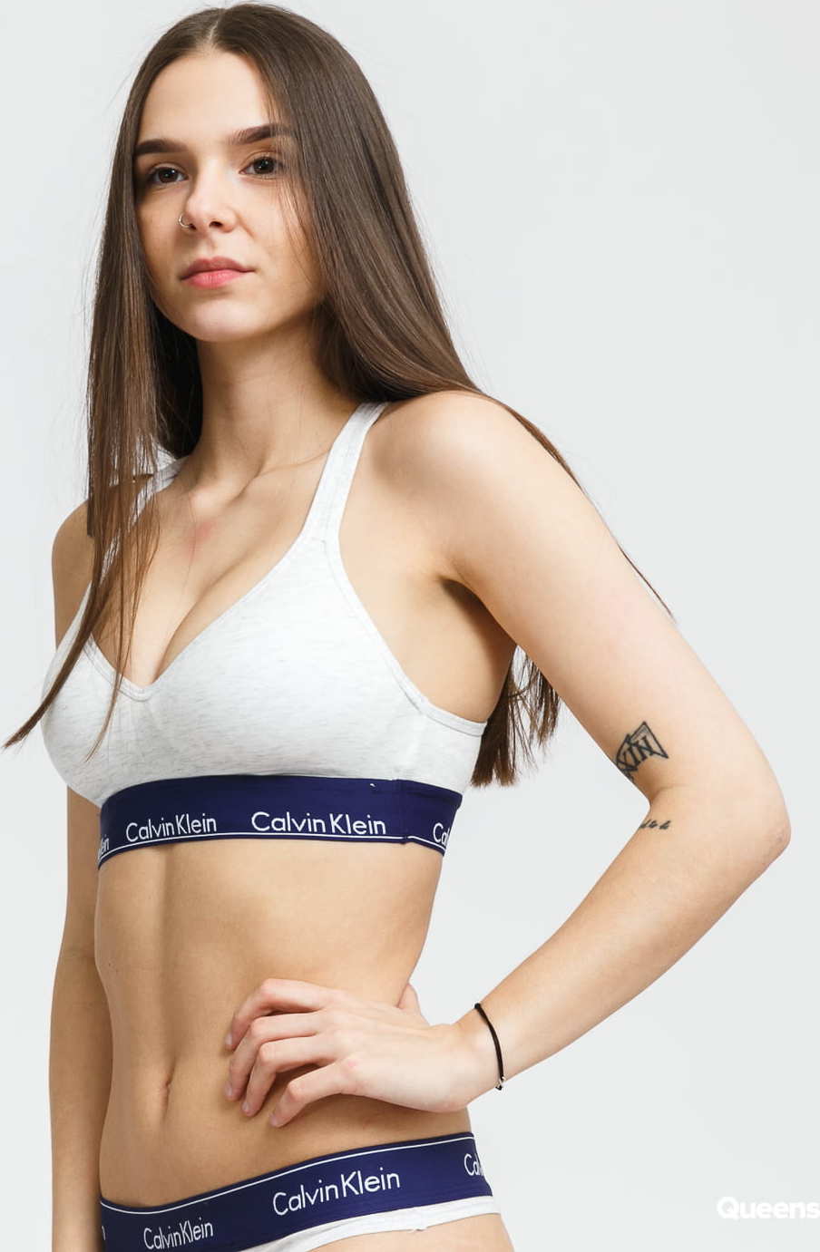 Calvin Klein Women's Bralette Lift melange krémové / fialové L