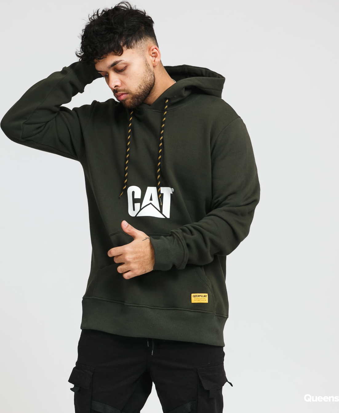 CATERPILLAR CAT Hoodie tmavě olivová M