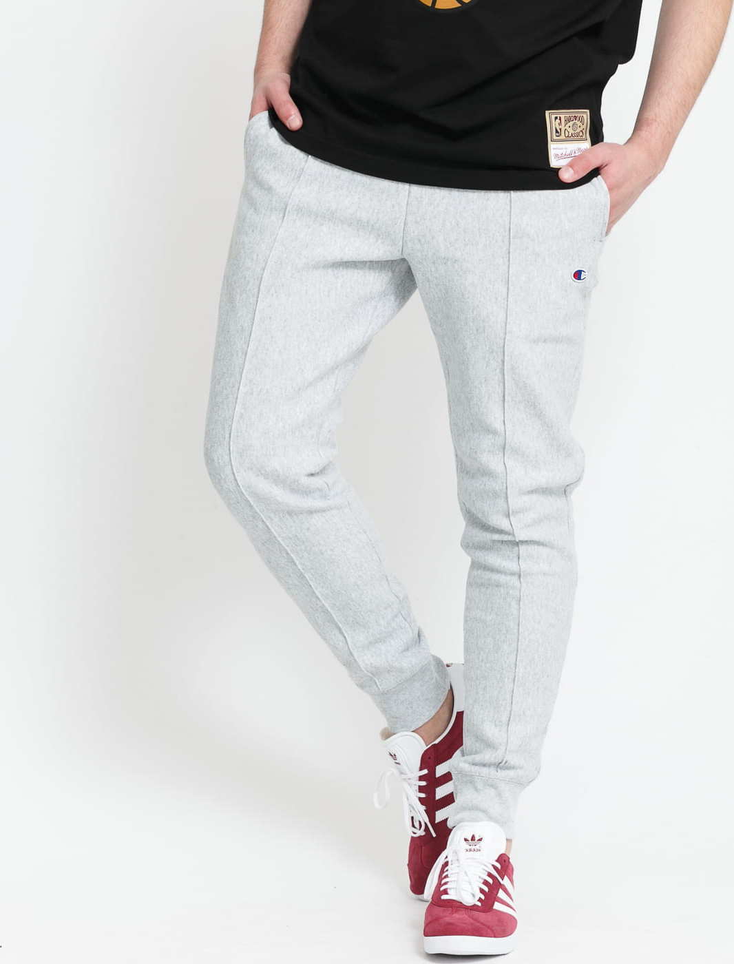 Champion Rib Cuff Pants melange šedé XXL