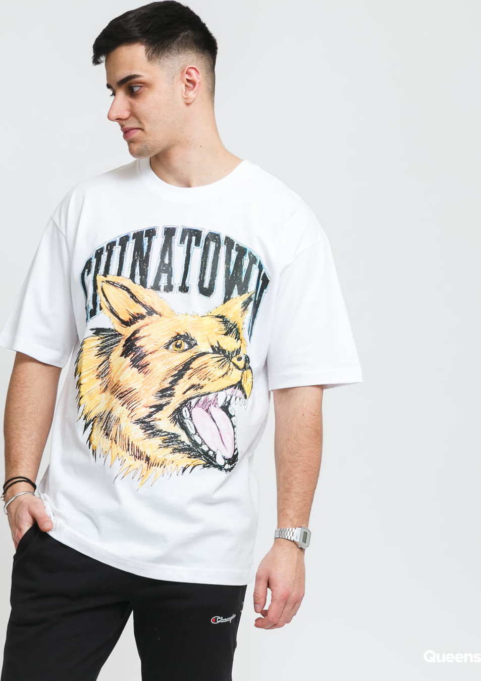 Chinatown Market Beware Sketch Tee bílé XL