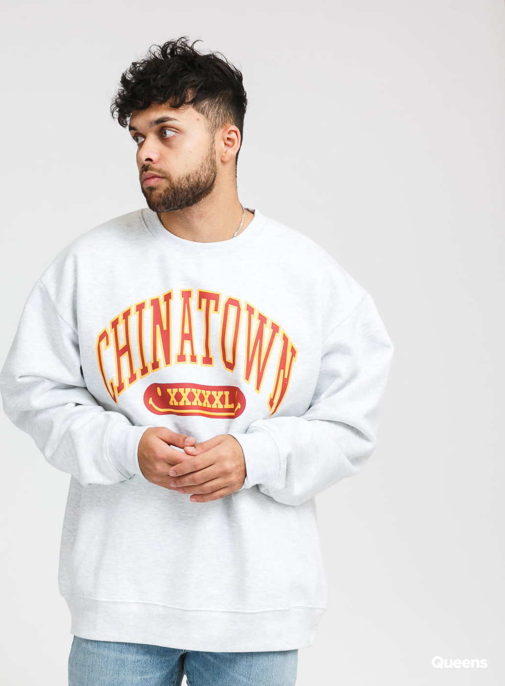 Chinatown Market Gym Arc Crewneck melange šedá L