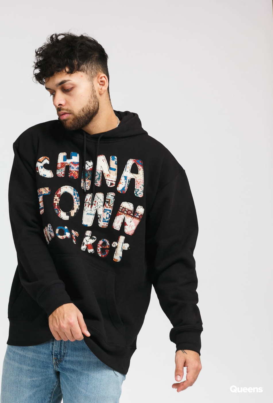 Chinatown Market Patchwork Hoodie černá M