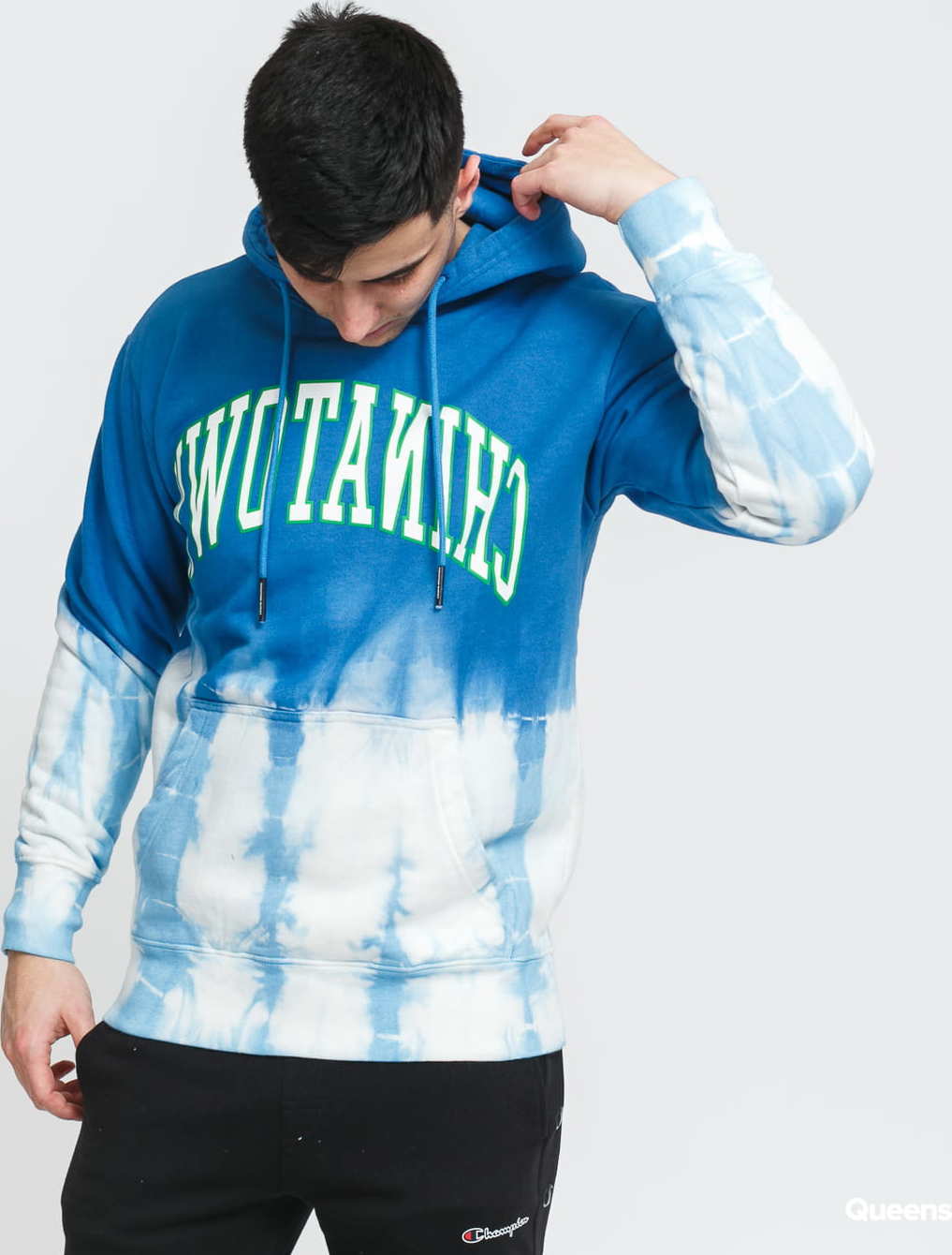 Chinatown Market Reverse Arc Tie-Dye Hoodie modrá / bílá XL