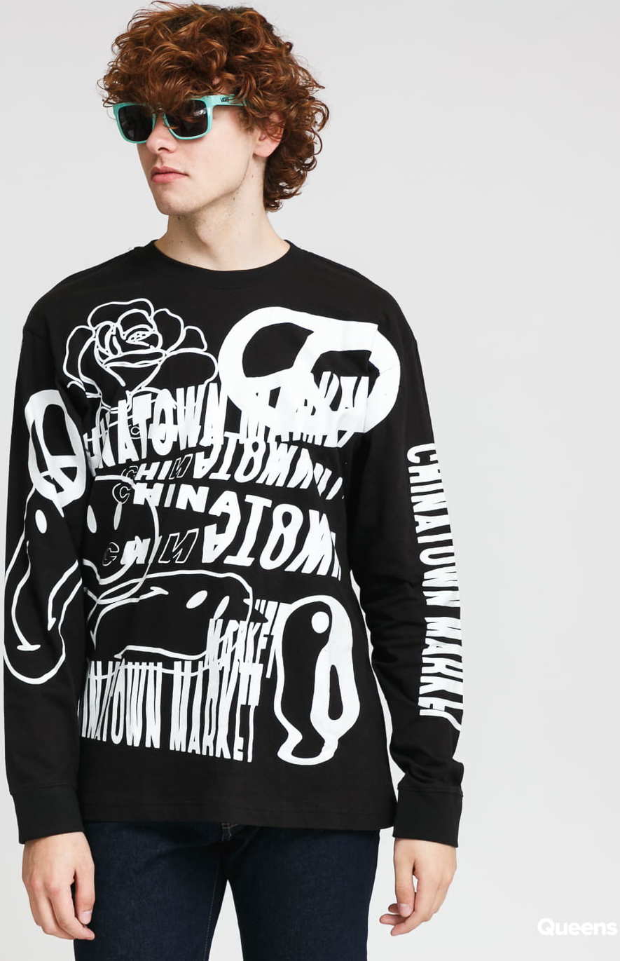 Chinatown Market Warp LS Tee černé S