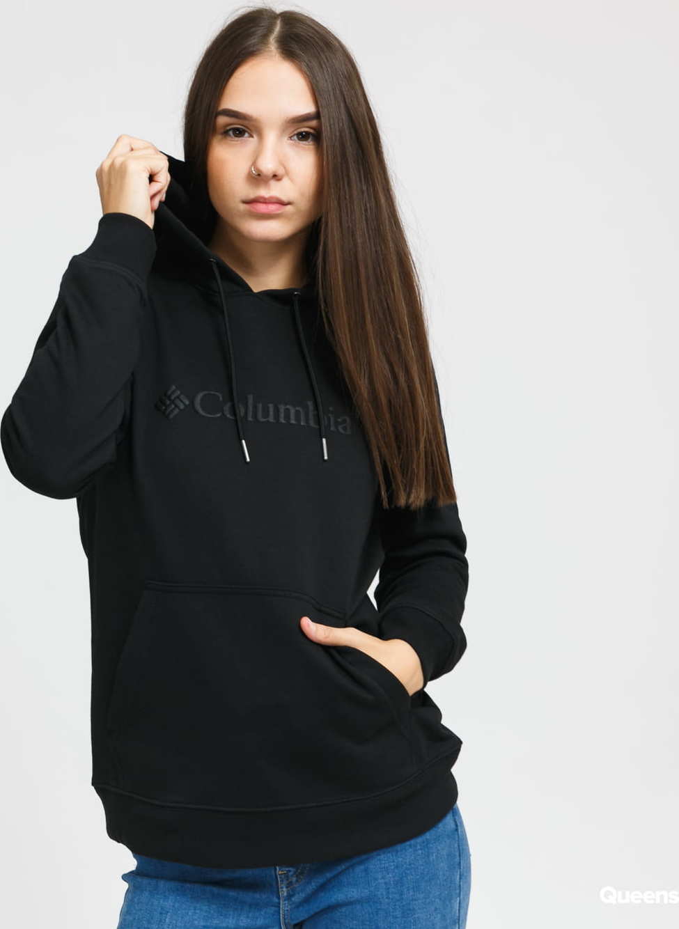 Columbia Logo Hoodie černá S