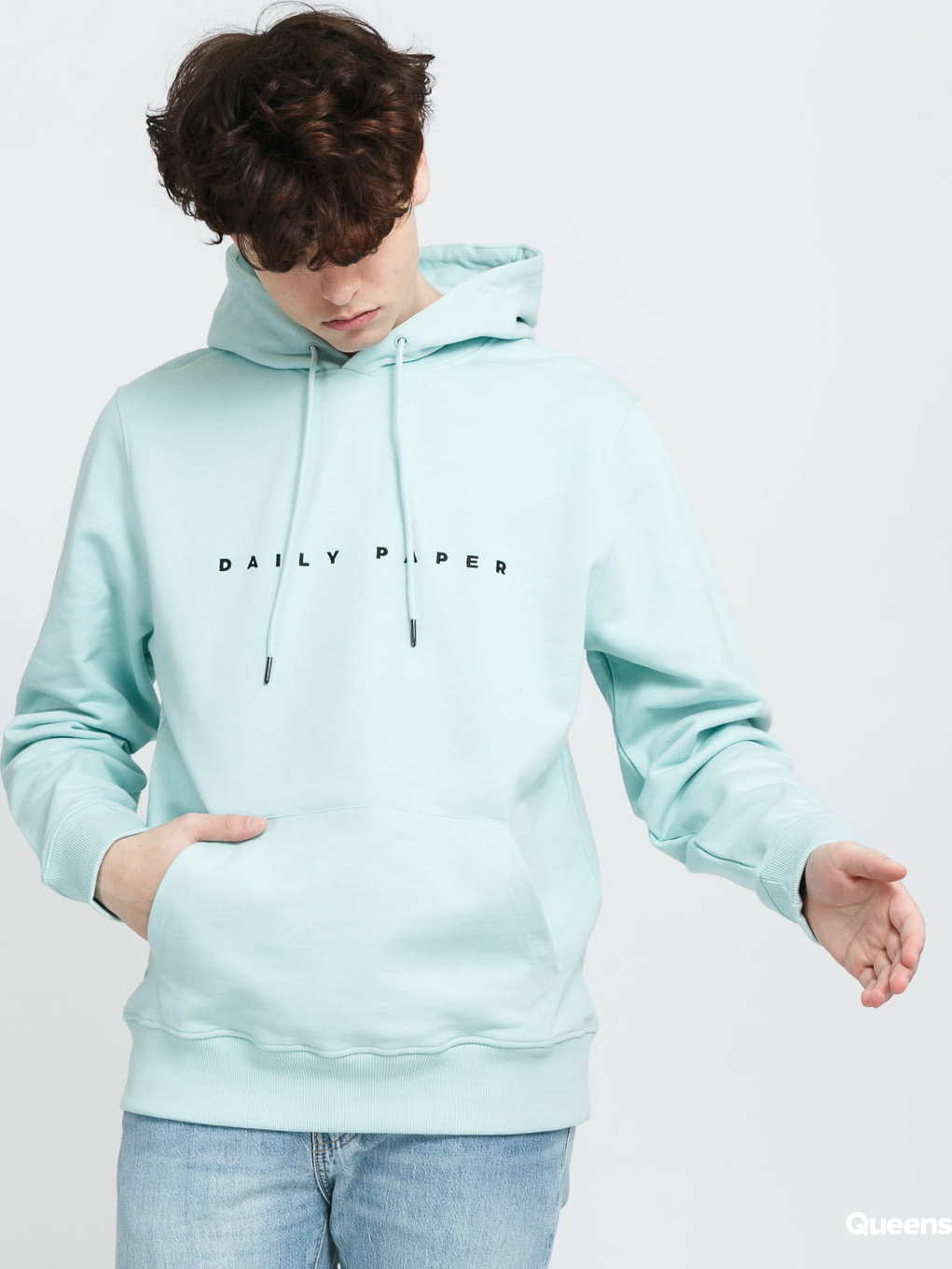 Daily Paper Elias Hoody světle tyrkysová XL