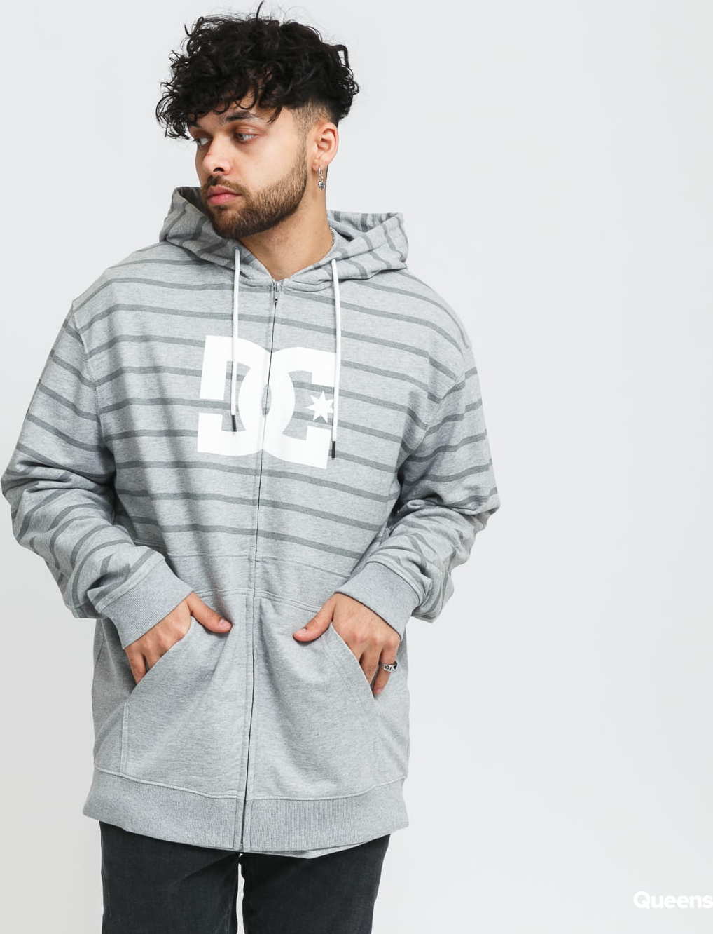 DC shoes Studley Zip Hoodie melange šedá XL