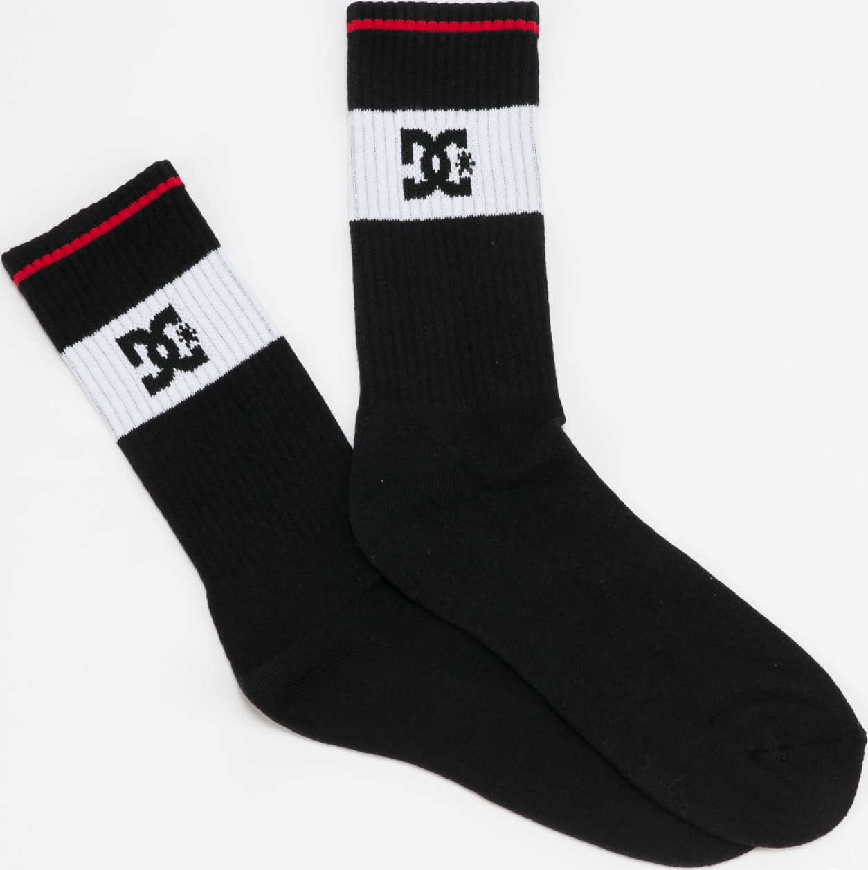 DC To Me Crew Socks černé / bílé