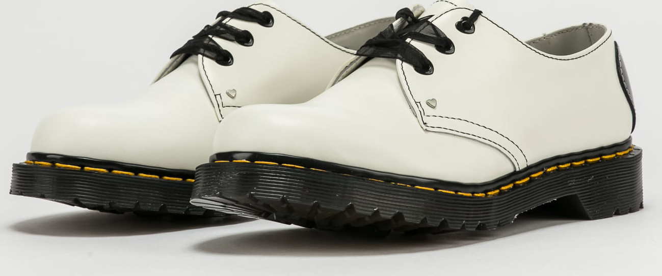 Dr. Martens 1461 Hearts white + black / smooth + patent lamper EUR 40
