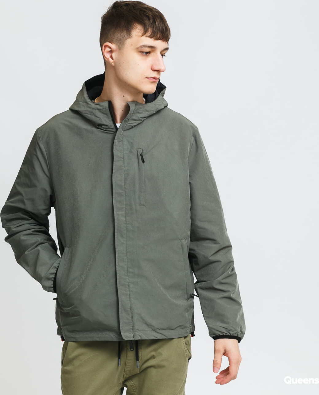 Ecoalf Delfalf Plain Reversible Jacket olivová / navy XL