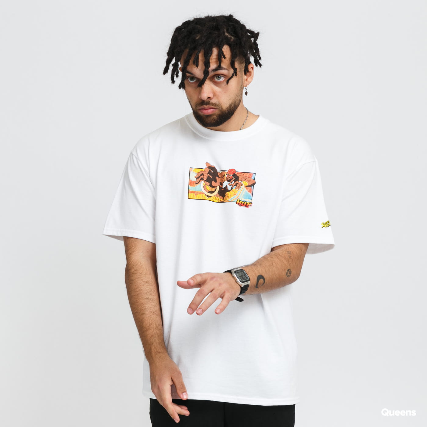 HUF Dhalsim Tee bílé XL
