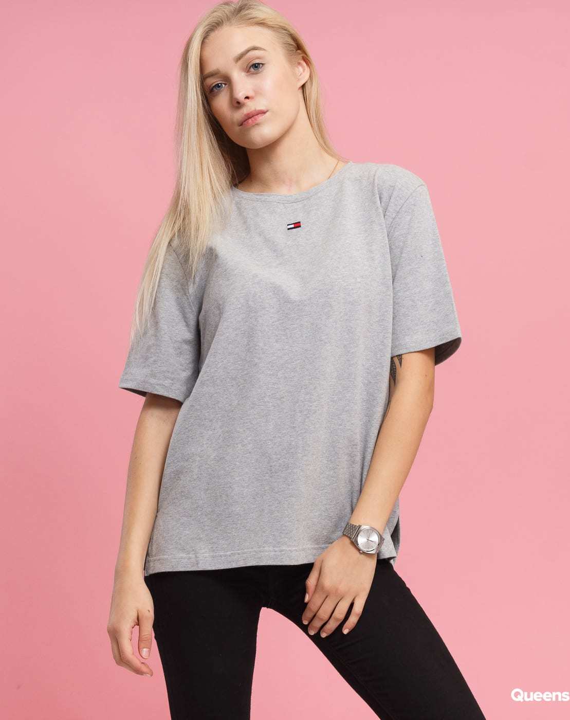 Tommy Hilfiger BN Tee Half C/O melange šedé L