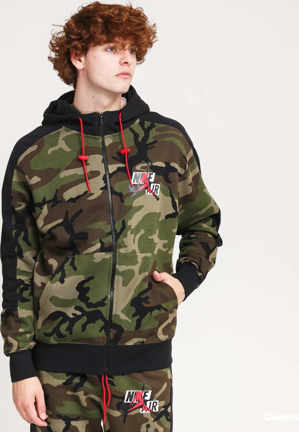 Jordan M J JMC Camo Fleece FZ camo zelená L