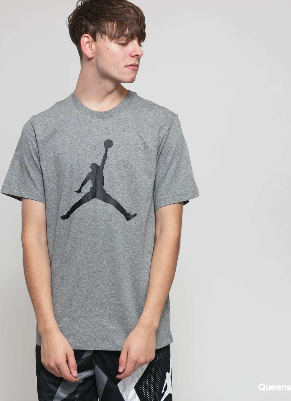 Jordan M J Jumpman SS Crew melange šedé XXL