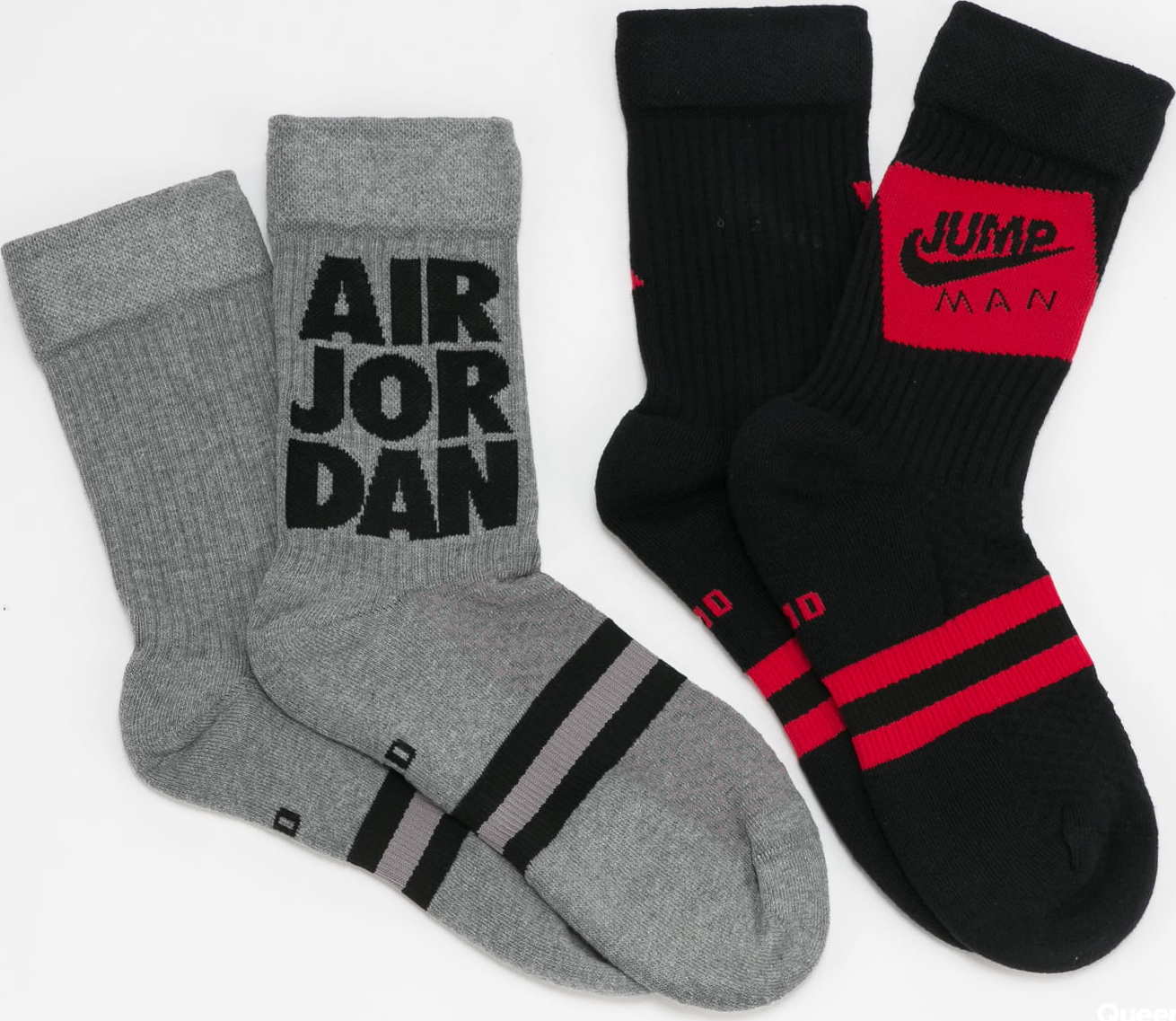 Jordan U J Legacy Crew Socks 2Pack tmavě šedé / černé / červené XL