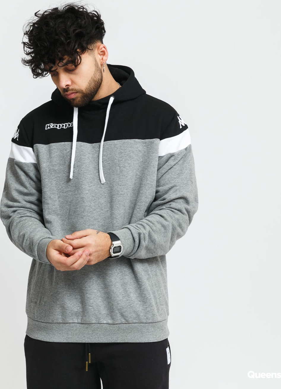 Kappa Authentic Accio Hoody melange šedá / černá XXL