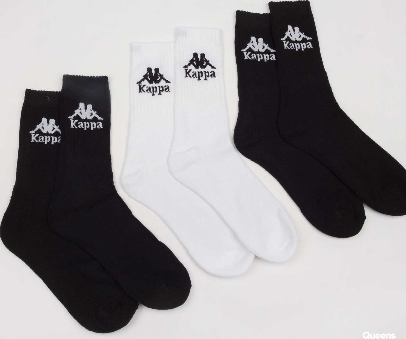 Kappa Authentic Ailel 3Pack černé / bílé EUR 39-42