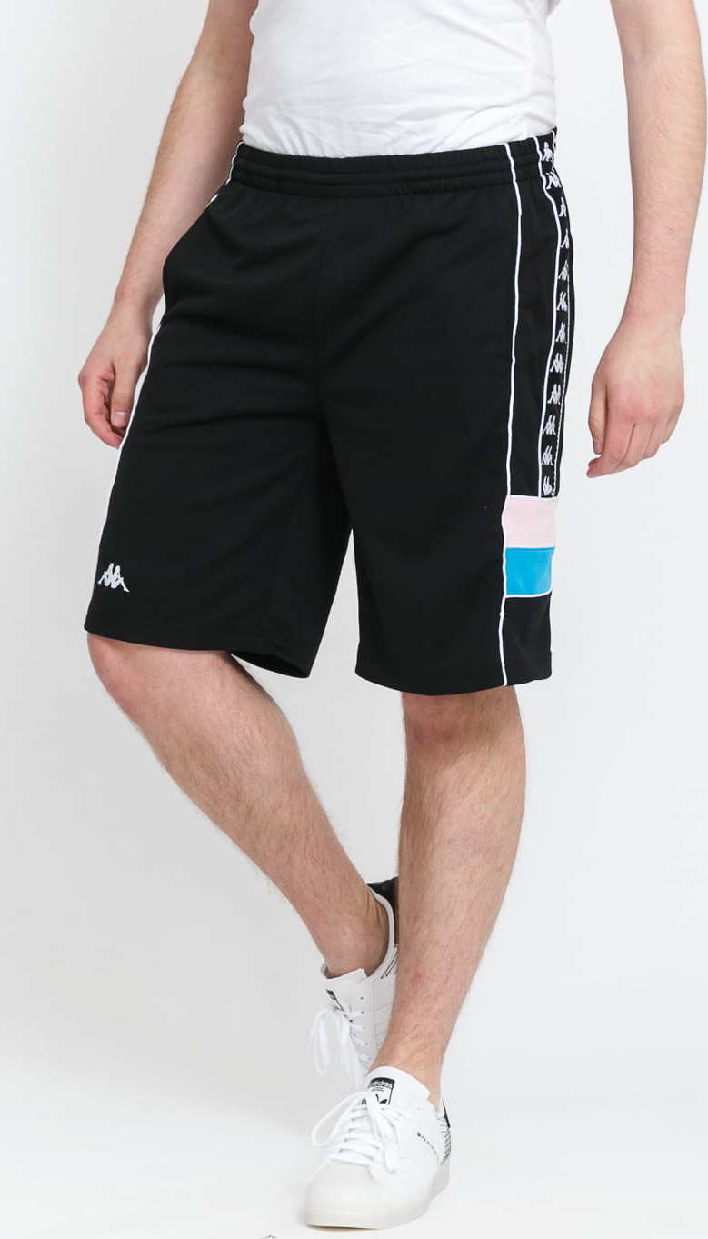 Kappa Banda Arawa Shorts černé / bílé / růžové / modré XL