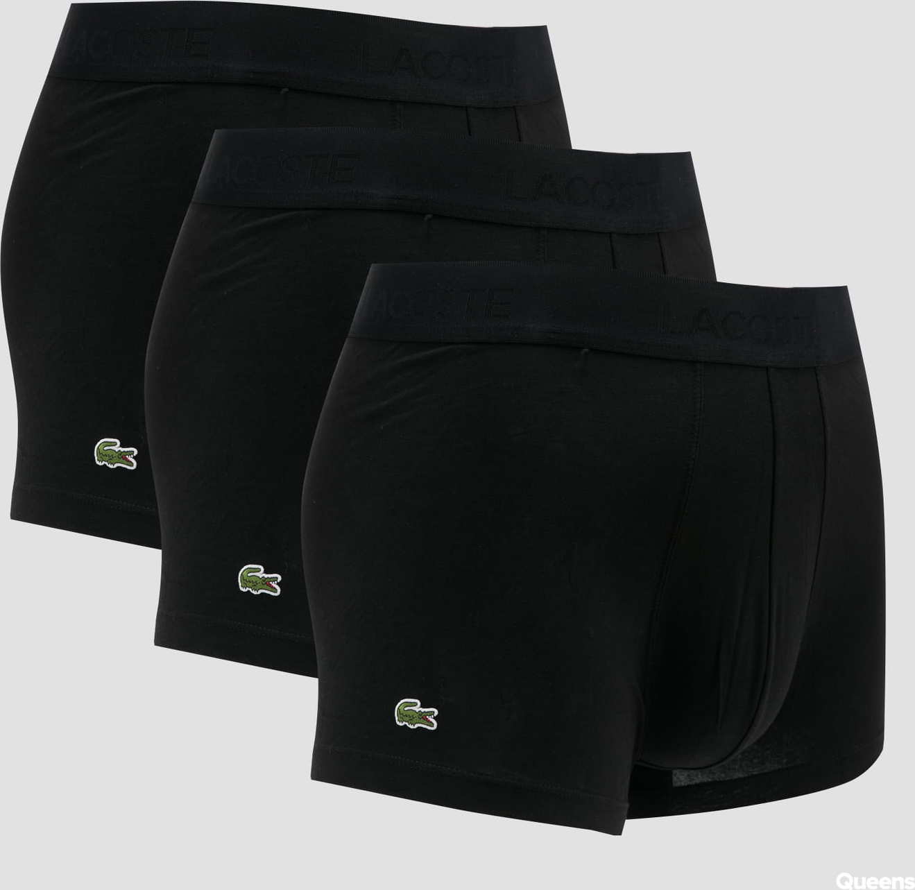 LACOSTE 3Pack Casual Cottosn Stretch Boxer černé XXL