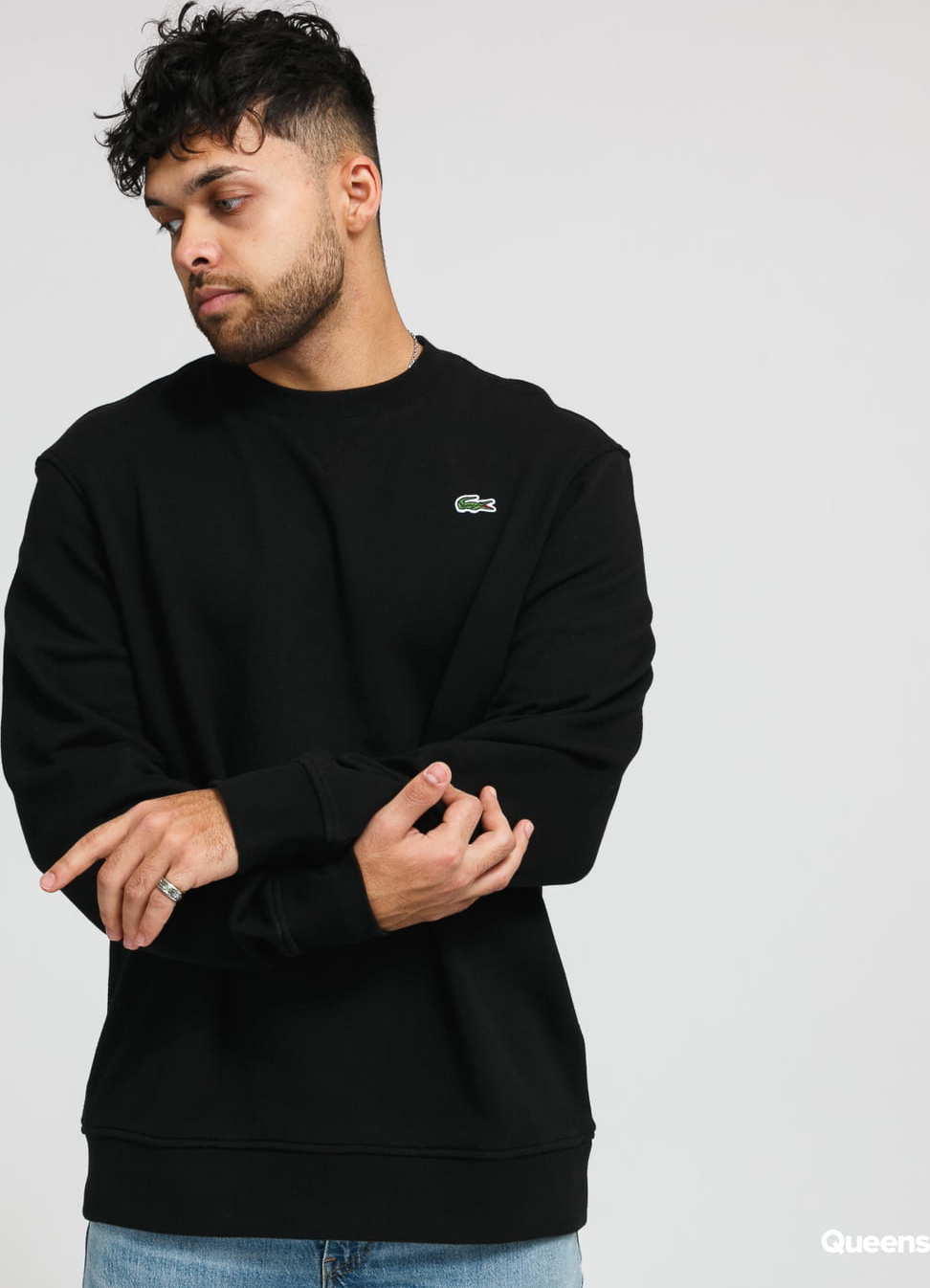 LACOSTE Classic Crewneck černá XL